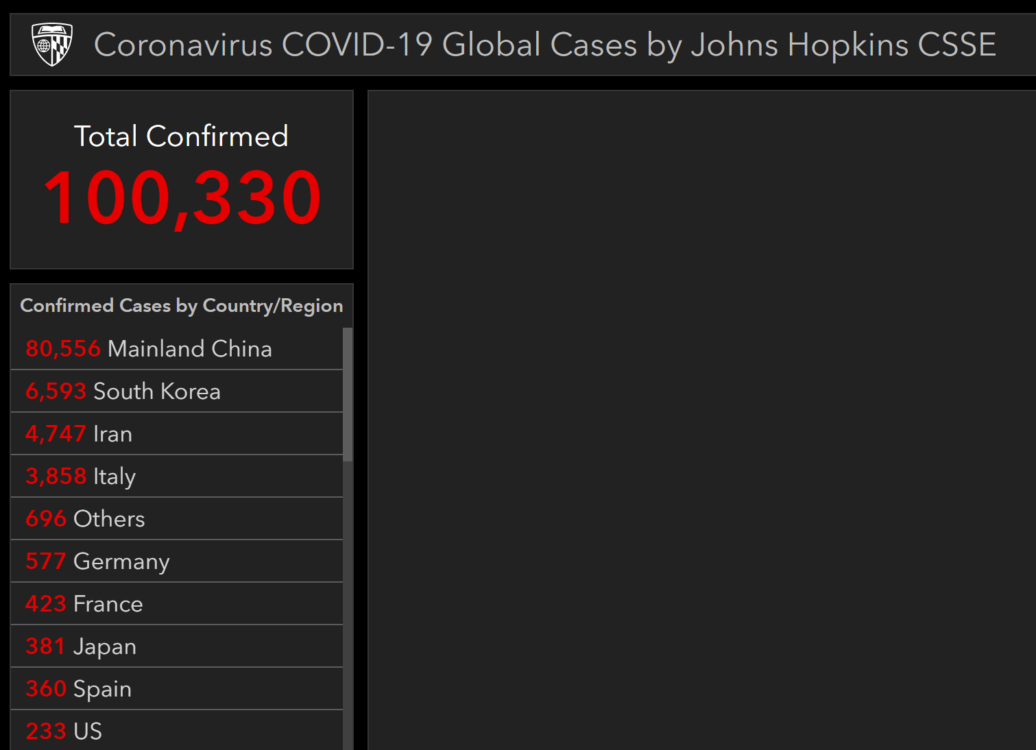 global coronavirus cases